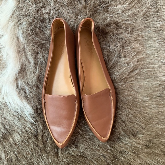 J. Crew Shoes - Jcrew Pointed Toe flats in tan